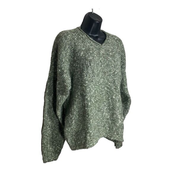 Alps Fine Womens Apparel Sweater XL V-Neck Wool Mohair Green Knit Vintage USA - Picture 2 of 9